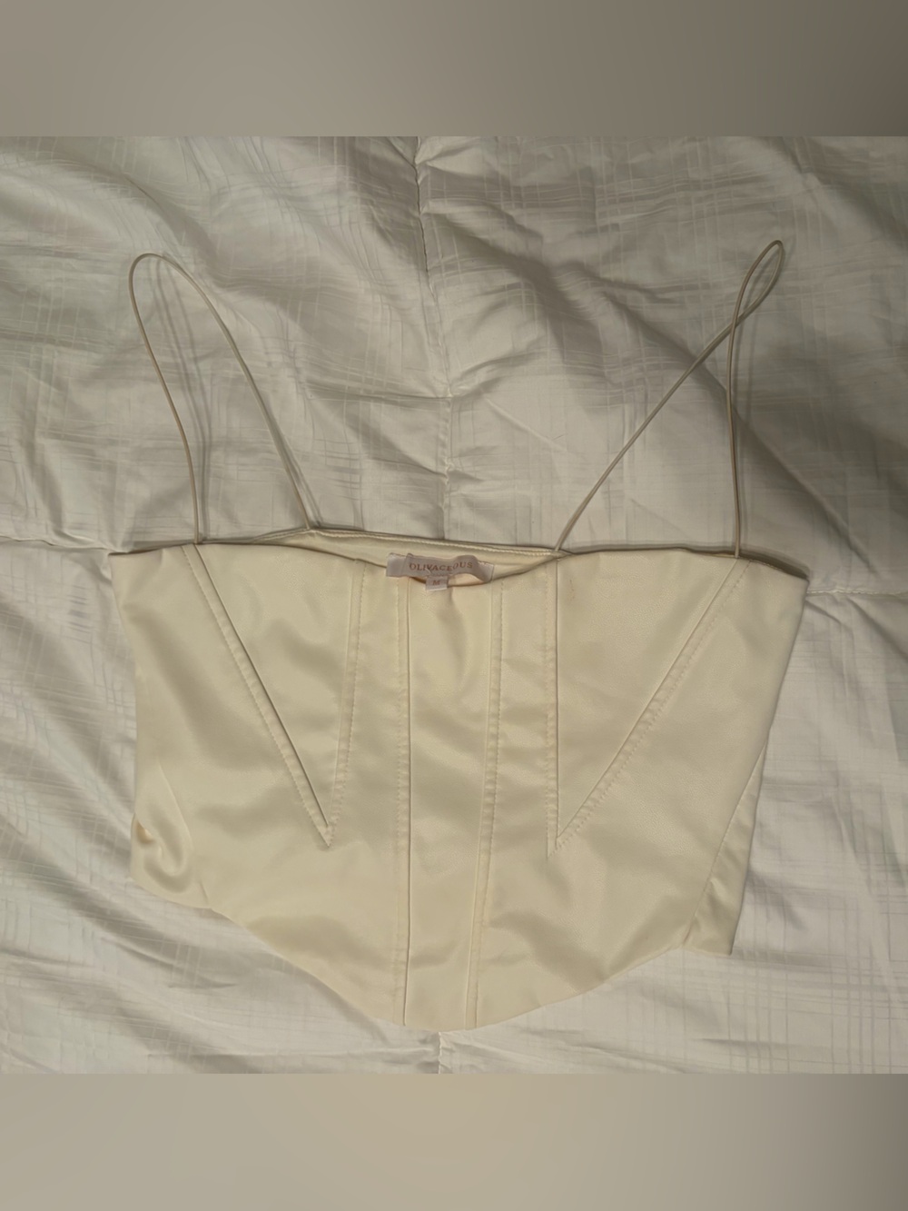 Off White Spaghetti-Strap Women’s Top